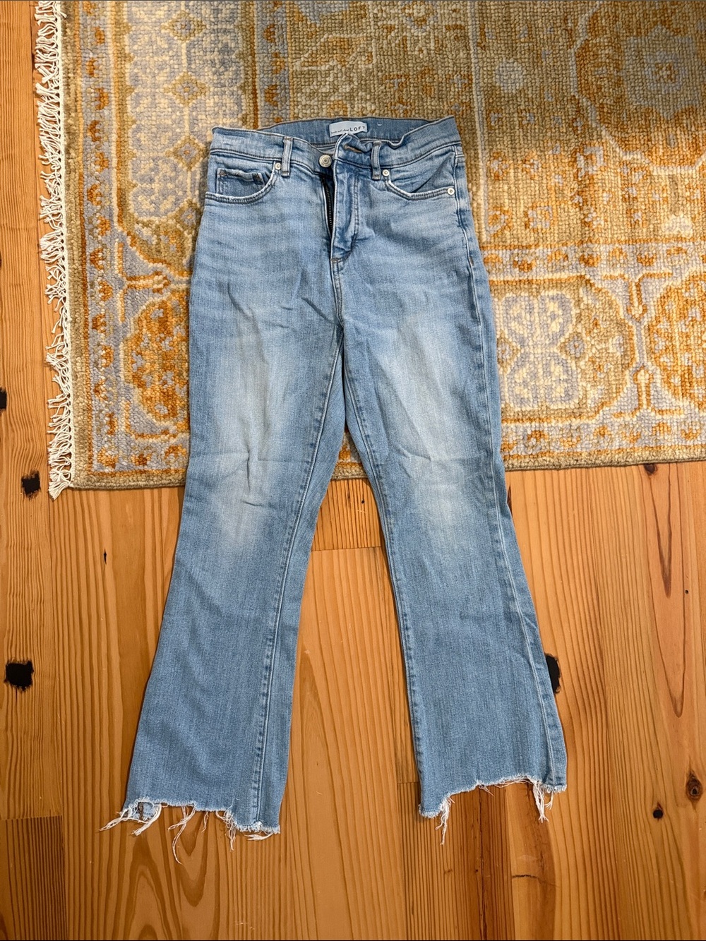 Loft Light Blue Women's Frayed Hem Jeans